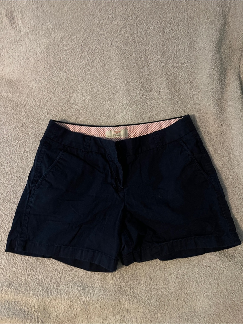 J. Crew Navy Women's Cotton-Blend Chino Shorts